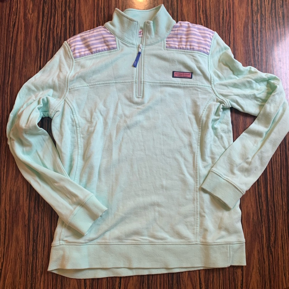 Vineyard Vines Aquamarine Quarter-zip Pullover